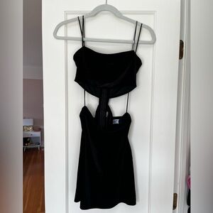 Tiger Mist Black Velvet Mini Dress